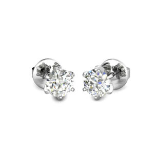 Silver Circular Cubic Zirconia Earrings